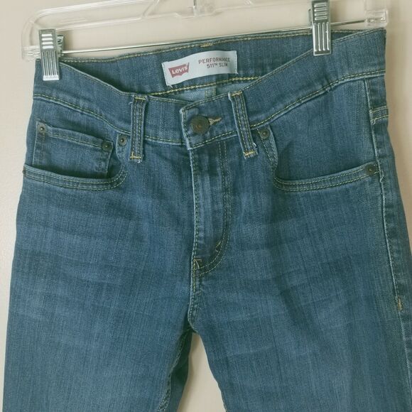 Levi’s 511 Jeans Womens 28x30 Performance Blue Slim Fit Denim Size 16 - Picture 3 of 10